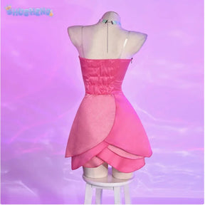 Flora Chongqing 2025 Cosplay Costume Halloween Party New Pink Dress Necklace Prop Set Men Women Fashion Flora Uniform