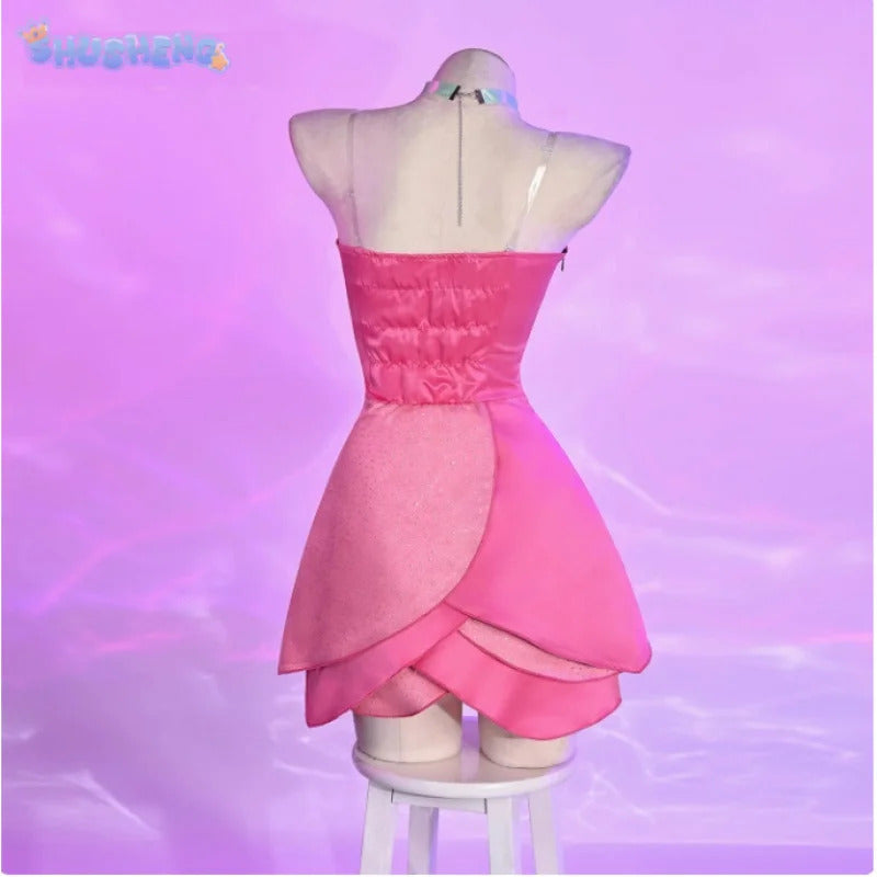 Flora Chongqing 2025 Cosplay Costume Halloween Party New Pink Dress Necklace Prop Set Men Women Fashion Flora Uniform