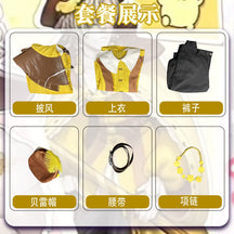 Andrew Kreiss  Grave Keeper Cosplay Costume Game Identity V Uniform With Cloak Beret Halloween Party Role Play Outfit