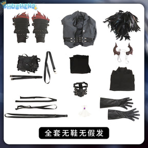 Sephiroth Cosplay Costume FF 7 Leather Trench Coat and Accessories Full Set and Individual Items Are Sold Fantasy Suit Helloween