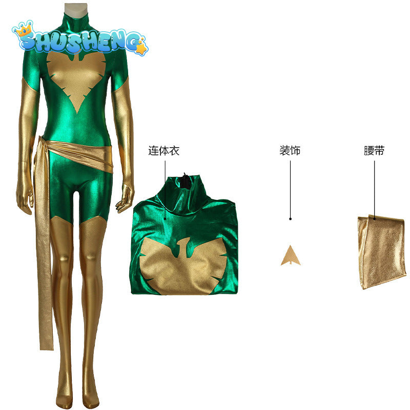 X-men Jean Grey Phoenix Superhero Costume Female/Women/Girls Spandex Zentai Halloween Cosplay Bodysuit