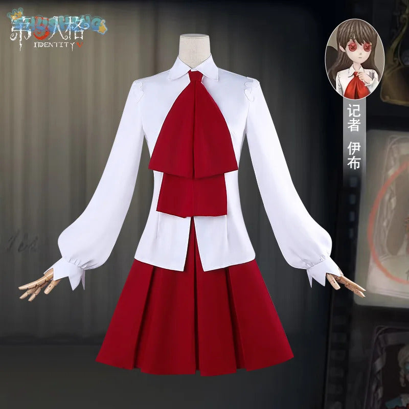 Game Identity Ⅴ linkage IB Cosplay Reporter Alice Delos ivu Costume Shirt skirt tie socks Halloween party sweet JK uniform set