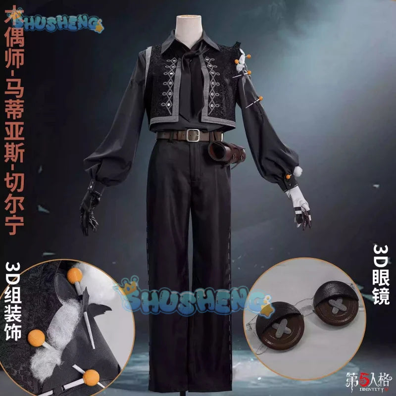 Identity V Matthias Czernin Puppeteer Game Suit Handsome Uniform Cosplay Costume Halloween Party Role Play Outfit Men