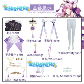 Game Honkai Star Rail Fu Xuan Cosplay Costumes Uniform Outfit Halloween Party Fuxuan Cosplay Wig Costume Fu Xuan Cosplay Wigs