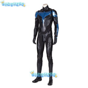 Titans Nightwing Cosplay Costume Carnival Halloween Cosplay Dick Grayson Jumpsuit Superhero Robin Outfit Fancy Men Costume