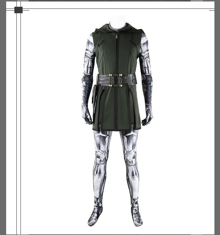 Doctor Doom Cosplay Costume Doom Vest Jumpsuit Helmet Outfit Halloween Carnival Party Christmas Play Role Clothes Clothing