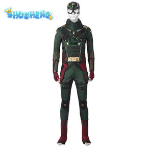 The Boys Season 3 Soldier Boy Cosplay Costume Adult Men Leather Green Superhero Battle Suit Outfit Halloween Role Play Costumes