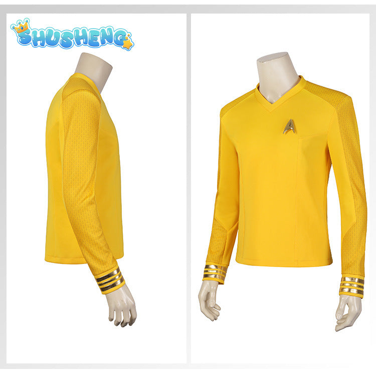 Star Movie Cosplay Trek Generations Coat Strange New Worlds Captain Christopher Pike Shirt Uniform Costume Party Carnival Suit