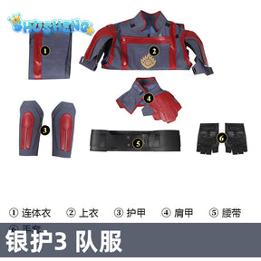 Guardians of the Galaxy 3 Star Lord Cosplay Costume Kids Men Peter Quill Superhero Halloween Bodysuit Jumpsuit Zentai Suit