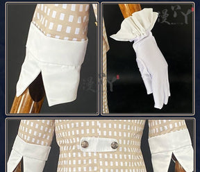 Jose Baden Cosplay Game Identity V Costume Pirate Radio First Costume Grid Uniform Suit Halloween Party Outfit for Man