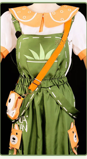 Game Identity V Cosplay Anime Panda Friend Little  Girl Alice Derose Cosplay Costume Doll Green Rompers Uniform Accessories