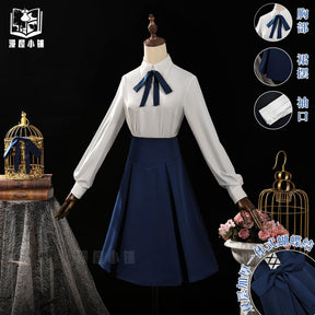 Fate/stay Night Artoria Pendragon Saber Cosplay Dress Daily Suit Outfits Japanese Jiakei Dresses Games Role-play Wig Prop Suits