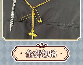 Anime VTuber Kanae nijisanji Uniform Any Size Cosplay Costume Priest Costume With Necklace