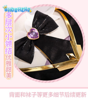 Anime Cosplay Series: Meitantei Pretty Cure!Moria Luluka，Black Q/Cure Arcana Shadow Cosplay Sweet Costume full set Shushengcos