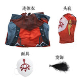Link Yiga Clan Zelda: Tears of the Kingdom  Cosplay Costume Halloween Tight jumpsuit Uniform Men's Fantasy Mask Headset Prop Set