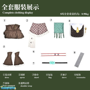 Anime Game Character Arknights Viviana Durin Cosplay Costume Full Set From Ognisko Official Outfit Halloween Party Dress Impact