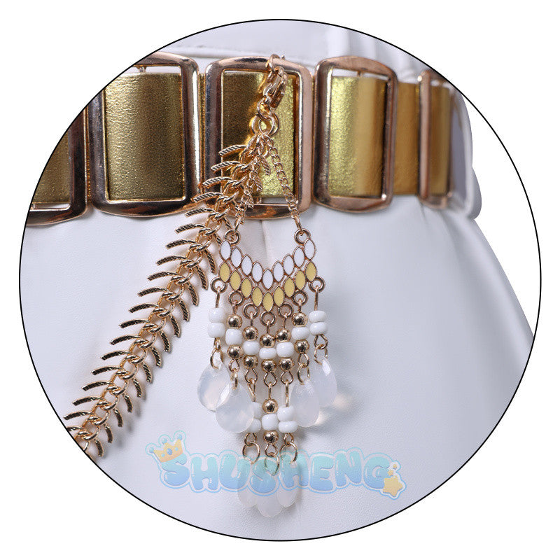 Cos Hunters Superstar Lumi Mira Zoe Cosplay Costume Anime KPop Demon Full Set Girl Group Suit Women Halloween Party Roleplay Mira White clothing cosplay