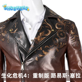 Male Resident Cosplay Luis Cosplay Resident Evil 4 Costume Coat Shirt Pants Outfit Halloween Comic Con Remake Battle Suit Custom Size