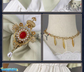 Anime Frieren: Beyond Journey's End Cosplay Costume White Flower Skirt Princess Dress Woman Sexy Masked Ball Party Suit
