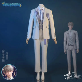 Shusheng-N Love and Deepspace Xavier Cosplay Costume Coat pants vest shirt brooch tie Halloween party fashion uniform Woman Man New set