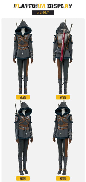 Ciri Witcher 4 Cosplay Costume Uniform Cirilla Fiona Elen Riannon Halloween Carnival Party Christmas Play Role Clothes Clothing