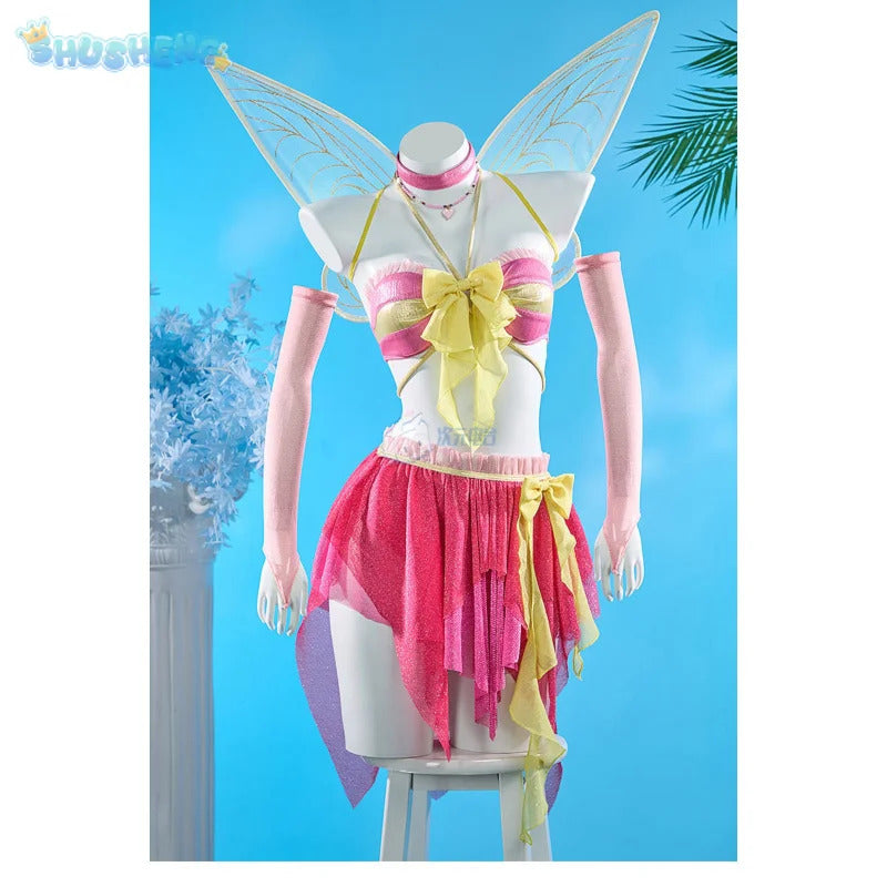 Movie Musa Cosplay Costume Halloween party sexy dress accessories prop wing set women beach sexy swimsuit uniform