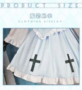 Tsukiyomi Utau Shugo Chara Cosplay Costume Mint Blue Gothic Lolita Dress with Wig For Hallowmas Christmas Role Play Women