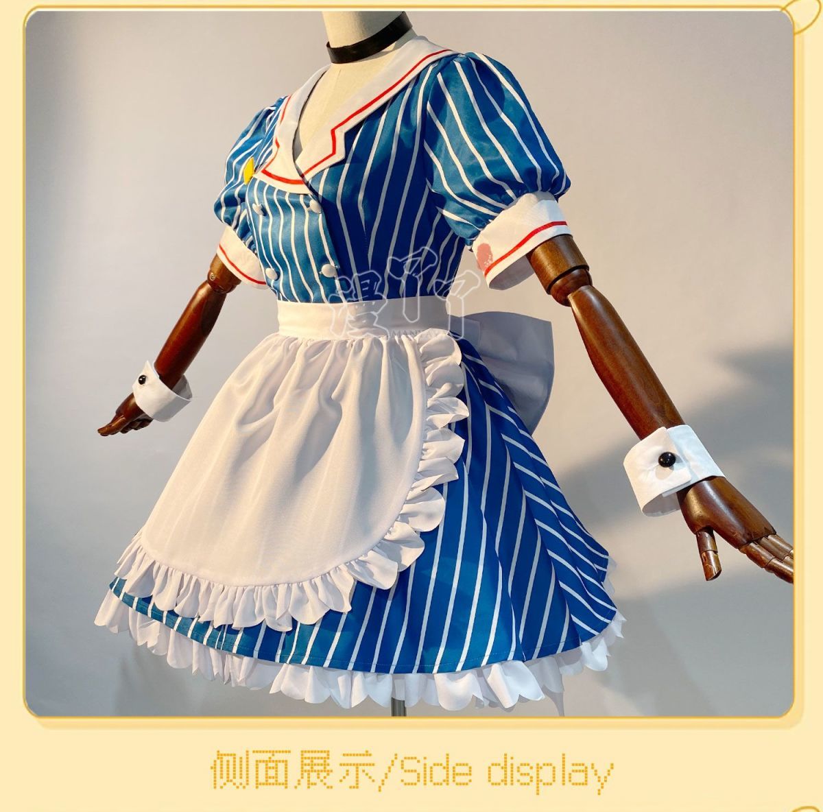 Hatsune Miku Cosplay Costume Anime Mesmerizer Uniform Women Striped Maid Dress Suit Halloween Christmas Carnival Party Dress