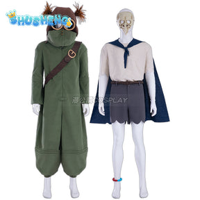 Little Nightmares III 3 Alone Cosplay Costume Green Jumpsuit Hat Cap Head Cover Bag Helmets Glasses Halloween Party Outfits