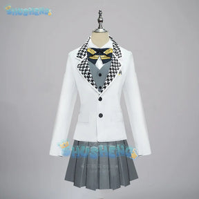 Blue Lock Anime Reo Mikage Cosplay Costume Wig School Uniform Embroidery Suit Skirt Shirt Vest Tie Rose Net Synthetic