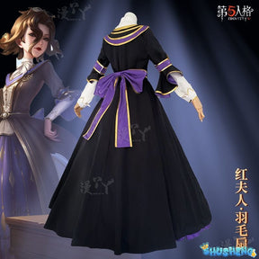 Identity V Marie Cosplay Costume - Bloody Queen Madame Red Dress for Halloween Party Game Remnants of Hope Outfit