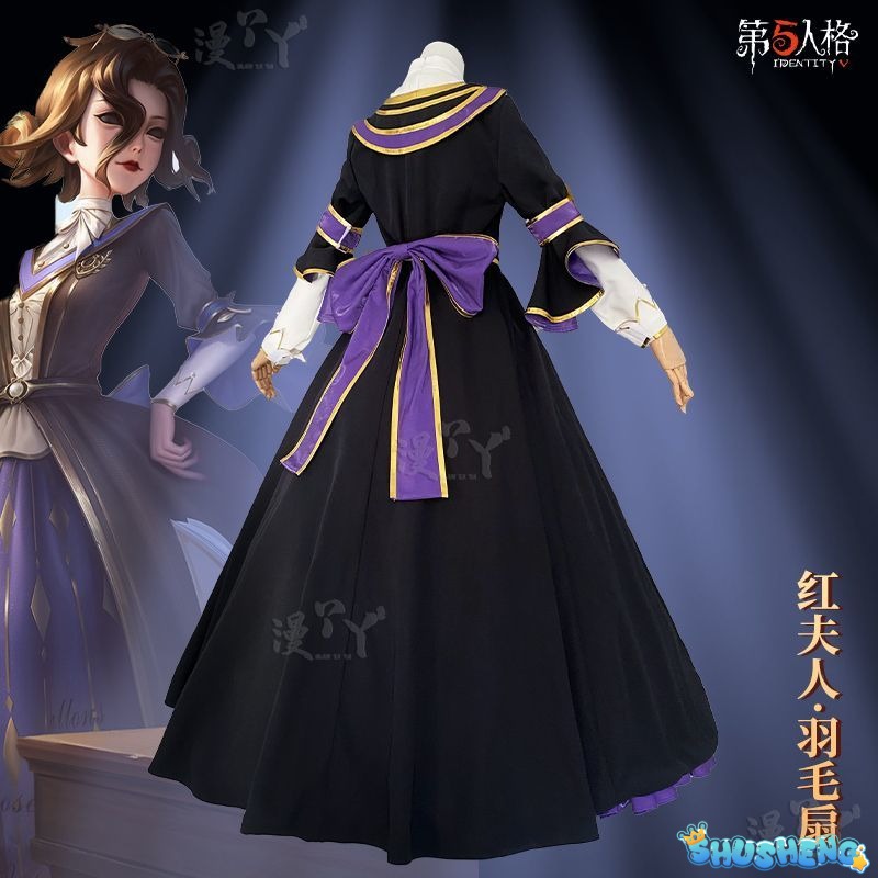 Identity V Marie Cosplay Costume - Bloody Queen Madame Red Dress for Halloween Party Game Remnants of Hope Outfit