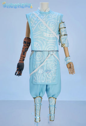 Zelda: Tears of the Kingdom Link Cosplay The Legend Costume Halloween party wig and crowns Accessories  Handsome cute Link set
