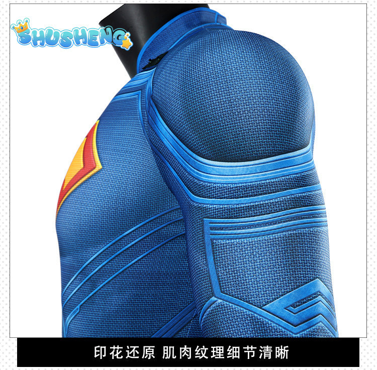 SuperMan Cosplay 3D Printed Zentai Bodysuit Superman Clark Kent Spandex Outfit Cosplay Halloween Costume