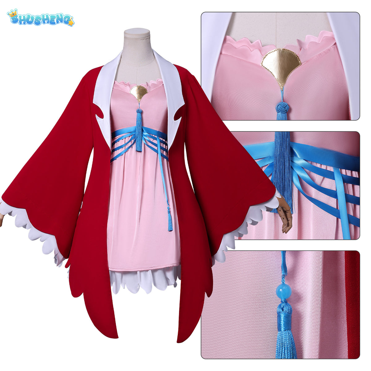 Little Dance Cosplay Anime Dou Luo Da Lu Soul Land Cosplay XiaoWu Sea God Island Top Cloak Prop Suit Cos for Women Girls Outfit