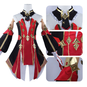 Anime Game Genshin Impact Chevreuse Fontaine Special Security and Surveillance Patrol Cosplay Costume Clothes Uniform Wig Shoes