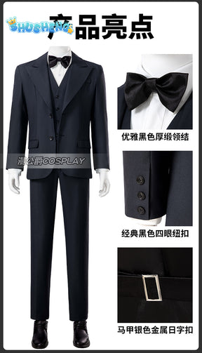 Joker Costume Adults Suitable for Halloween Party Carnival Stage Performance White Cosplay Costume