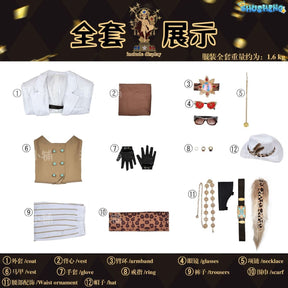 Identity V Norton Campbell Prospector Cosplay Costume Resplendent Lone Wolf‌ Uniform Halloween Carnival Party Play Role Clothing