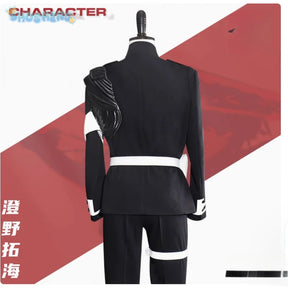 Sumino Takumi Cospaly The Hundred Line -Last Defense Academy- Costume Halloween  jacket chest armor pants waist bag prop uniform