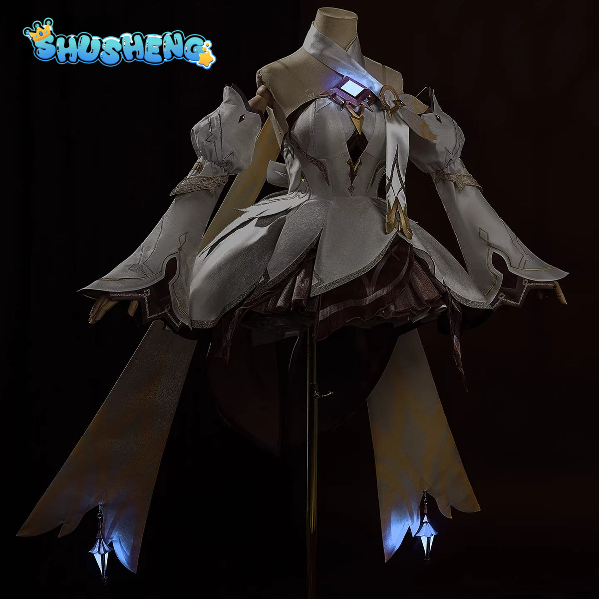 Game Cosplay Series: Genshin Impact- Lumine "Restorer of Worlds" Outfit  Cosplay sweet Costume full set Shushengcos