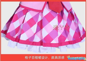 Aikatsu! Series Hoshimiya Ichigo Cosplay Costume Hair accessories tie accessories Halloween party pink cute Lolita uniform set