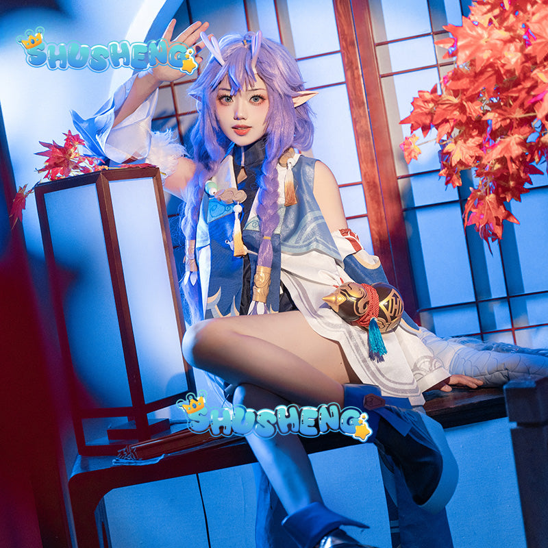 Bailu Cosplay Collab Series: Honkai Star Rail Cosplay Bailu Costume Healer Lady HSR Cosplay Halloween Costumes Outfit