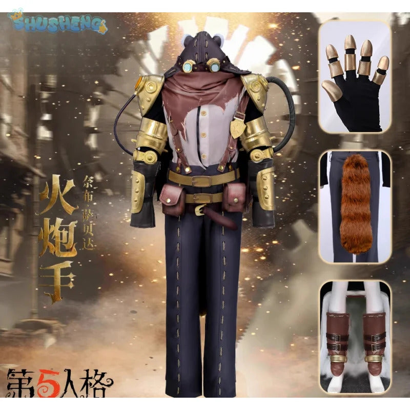 Identity Ⅴ Naib Subedar Mercenary Cosplay Artillery gunner Costume Halloween new men women high-quality uniform prop full set