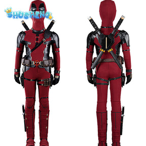 Kids Deadpool Bodysuit Superhero Cosplay Jumpsuit Suit Boys Fantasy Movie Character Peter Parker Dress Up Mask Costume fencing