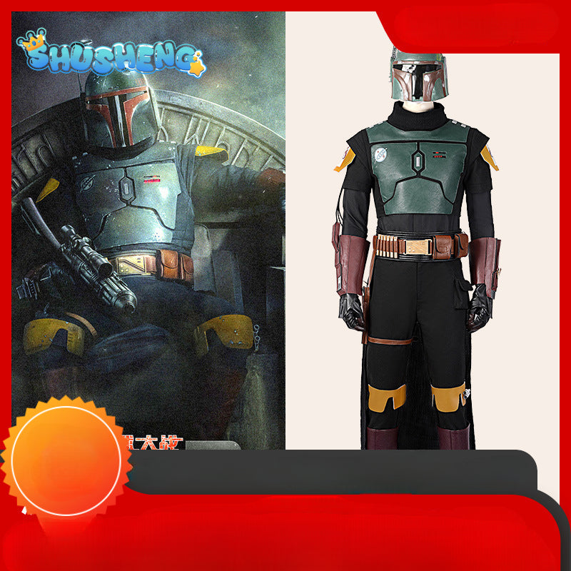 Boba Fett Cosplay Fantasia Costume Disguise For Men Adult Top Pants Vest Halloween Carnival May the Force Festival Roleplay Suit