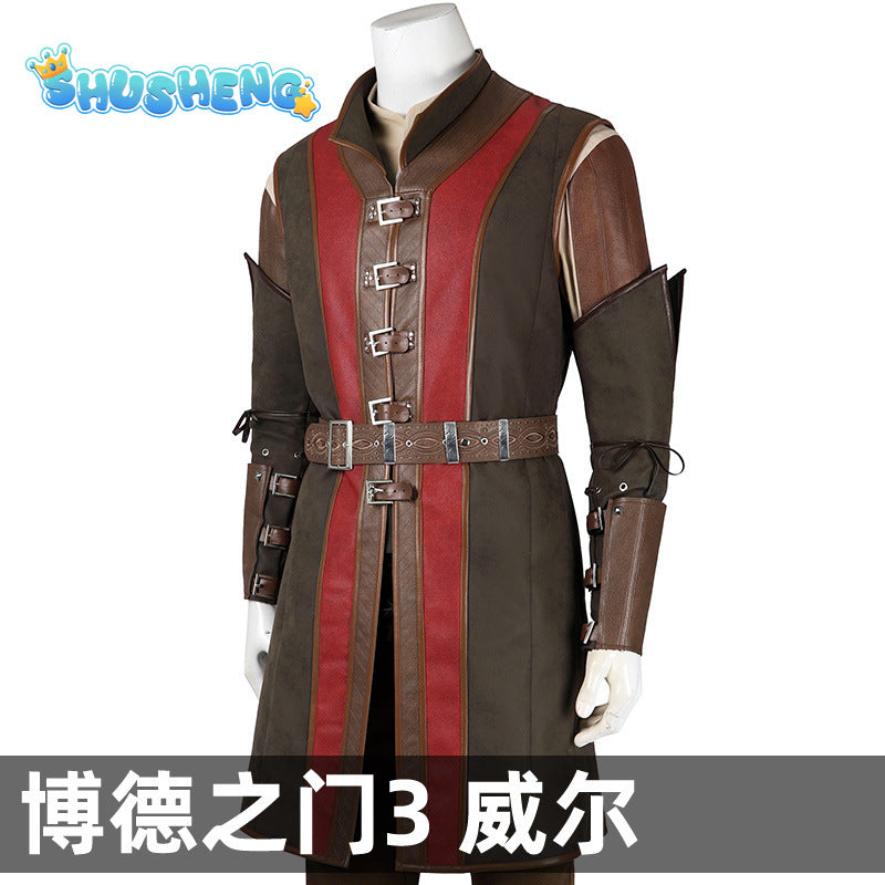 Baldur's Gate Gate Wyll Cosplay Costume Deluex Coat Shirt Pants Outfits BG3 Wyll Fancy Dress Suit Fantasia Role Play Uniform