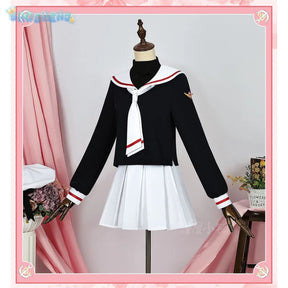 Shusheng-N Daidouji Tomoyo Cardcaptor Sakura CCS Cosplay Costume Halloween party Top skirt women JK dress set sweet sailor campus uniform