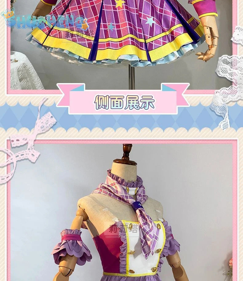 Kiriya Aoi shibuki ran Cosplay Anime Aikatsu！Costume Sweet Cute Lolita Dress  Accessories prop Halloween Party Women's Uniform