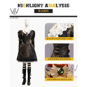 Game Alice: Madness Returns Cosplay Costume Alice Maid Dress Uniform Adult Women Halloween Carnival Party Clothes