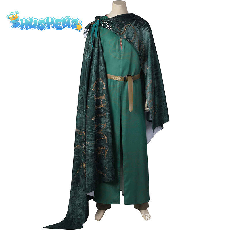 Rings Season 1 Elrond Cosplay Costume Cloak Belt Outfits Halloween Carnival Suit Role Play Clothing For Adult Men